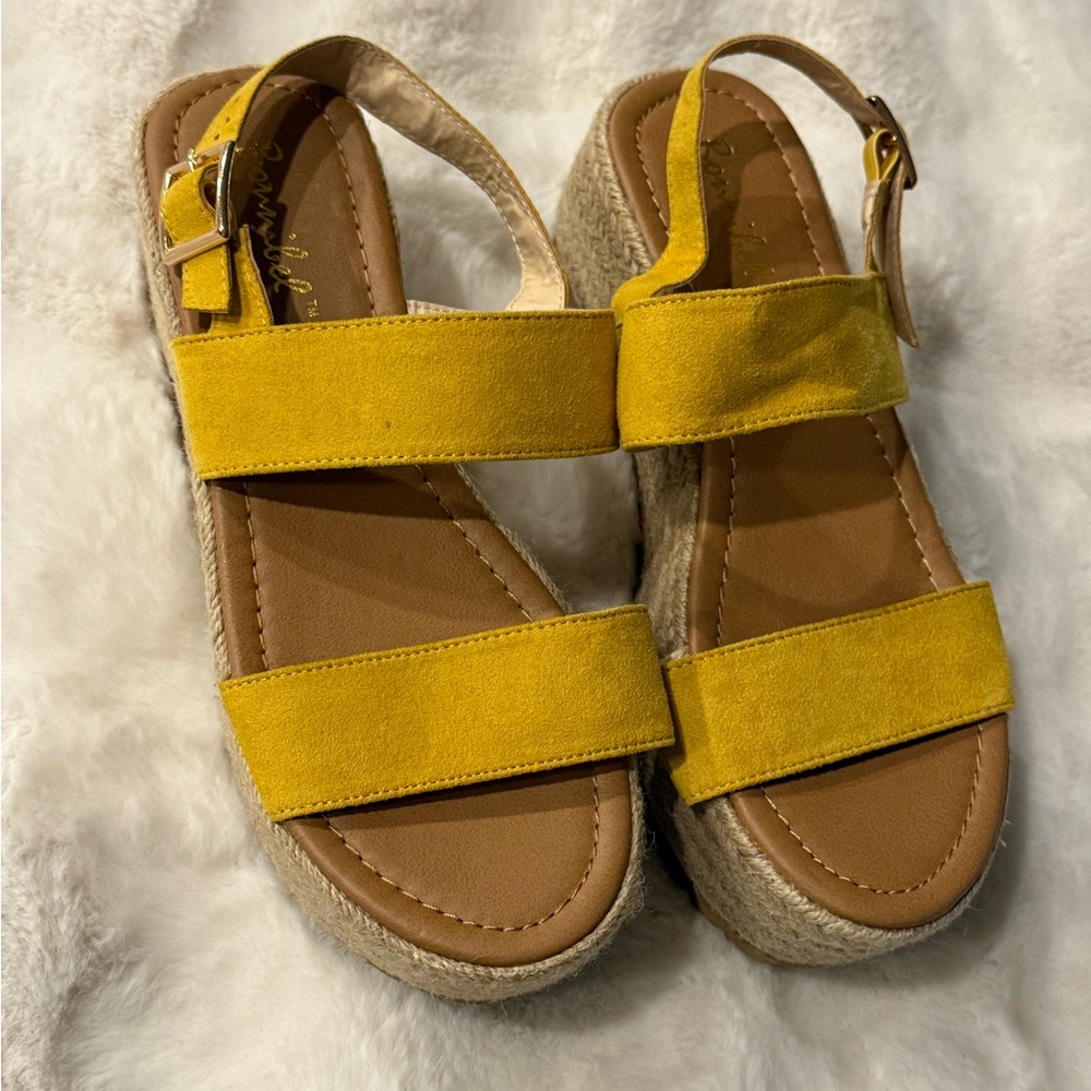 Sunny Yellow Espadrille Sandals